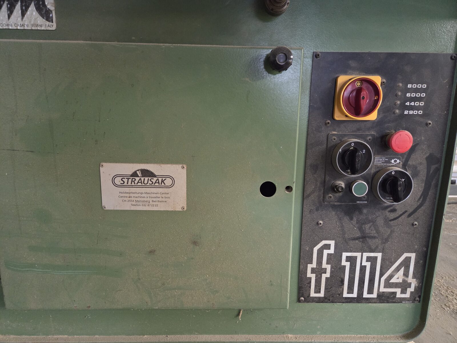 Strausak f114 ovládací panel