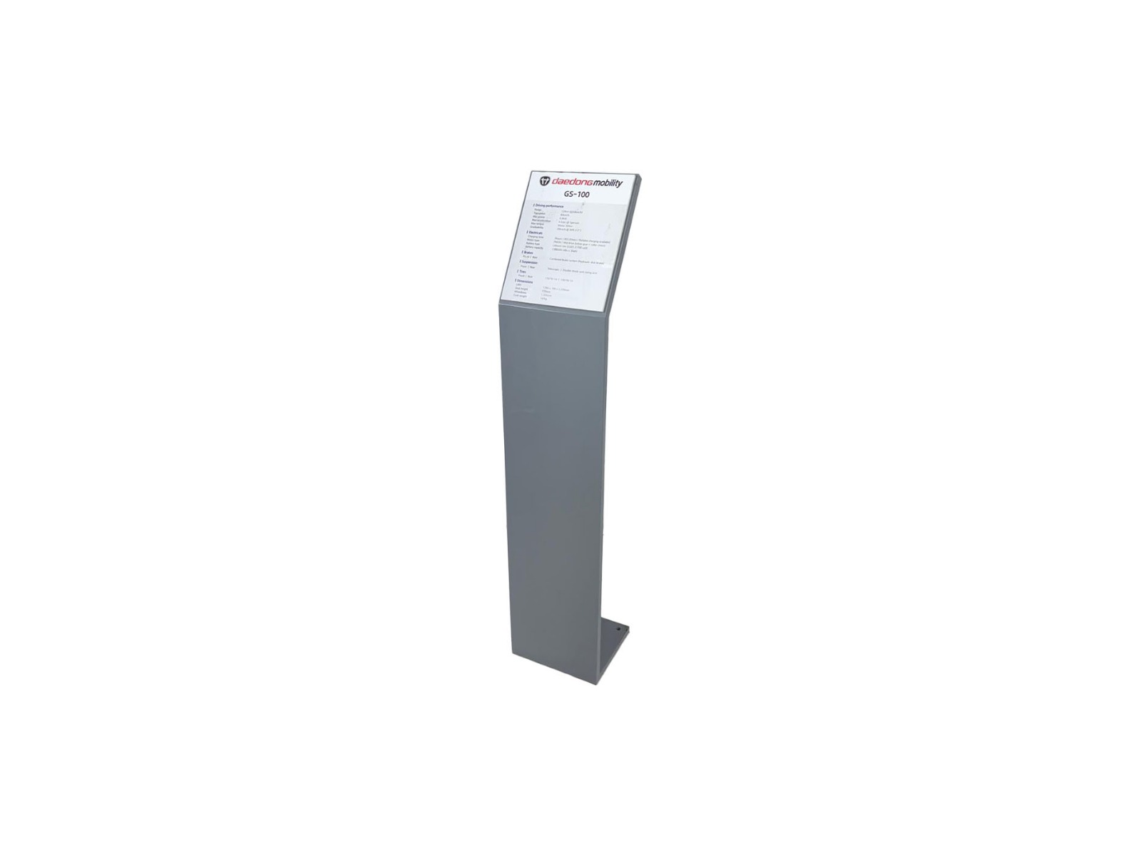 Reklamní stojan šedý 250x240x1250mm