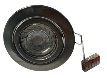 LED Recessed round Panel 9 chrome
